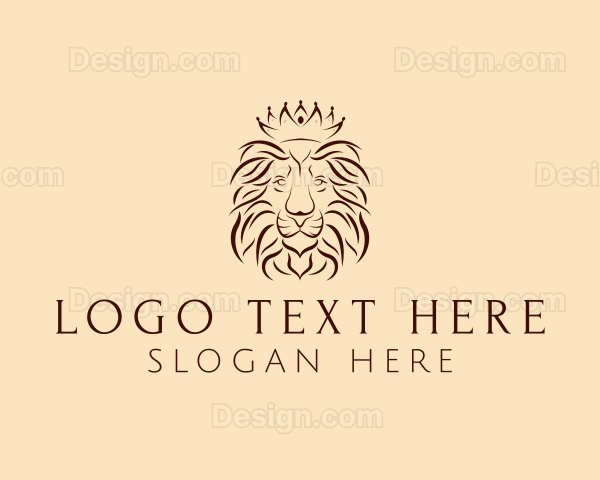 Lion Regal Crown Logo