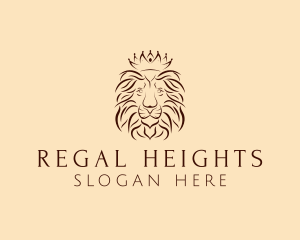 Lion Regal Crown logo design