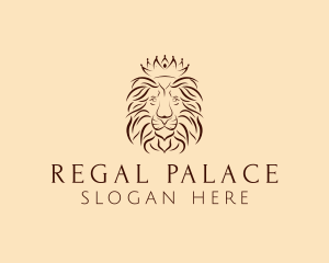 Lion Regal Crown logo design