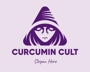 Violet Triangular Wizard logo design