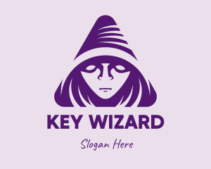 Violet Triangular Wizard logo design