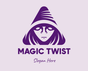 Violet Triangular Wizard logo design