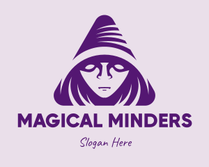 Violet Triangular Wizard logo design