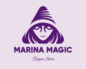 Violet Triangular Wizard logo design