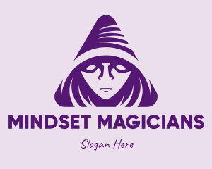 Violet Triangular Wizard logo design