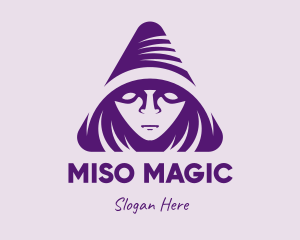 Violet Triangular Wizard logo design