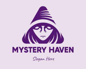 Violet Triangular Wizard logo design