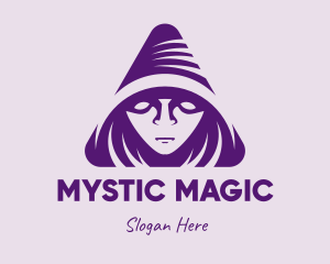 Violet Triangular Wizard logo design