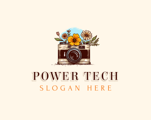 Flower Camera Photography Logo