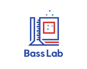 Book Laboratory Flask logo design