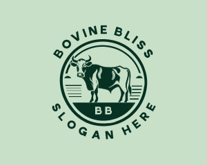 Farm Agriculture Cow logo design