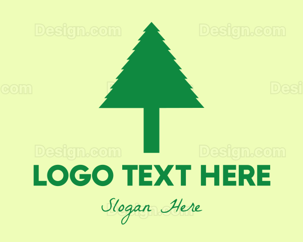 Green Simple Tree Logo