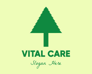 Green Simple Tree Logo