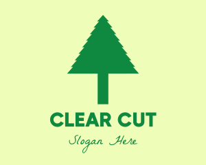 Green Simple Tree logo design