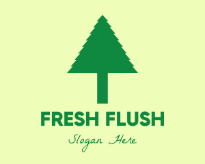 Green Simple Tree logo design