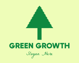 Green Simple Tree logo design