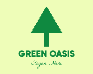 Green Simple Tree logo design