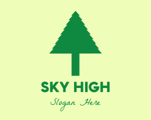 Green Simple Tree logo