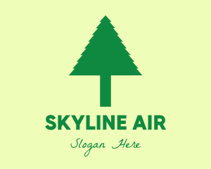 Green Simple Tree logo