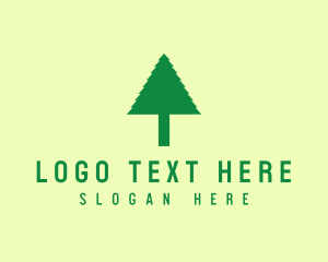 Green Simple Tree Logo