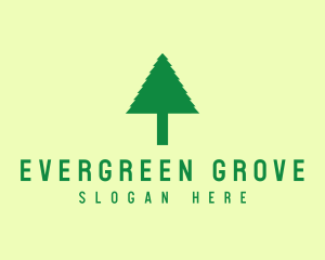 Green Simple Tree logo design