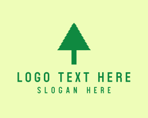 Green Simple Tree logo