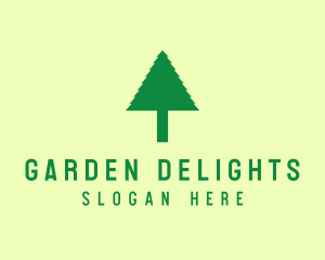 Green Simple Tree logo design