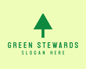 Green Simple Tree logo design