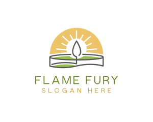 Bright Candle Flame logo design