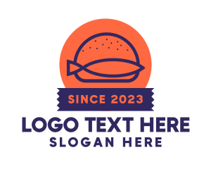 Seafood Fish Burger Logo