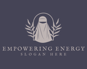 Organic Leaf Hijab logo design