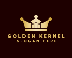 Golden House Crown logo design