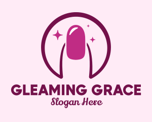 Sparkling Nail Spa Manicure logo design