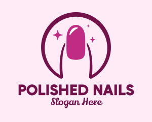 Sparkling Nail Spa Manicure logo design