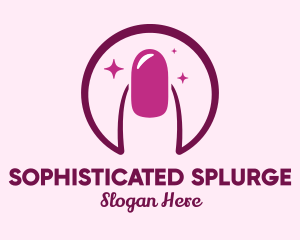 Sparkling Nail Spa Manicure logo design