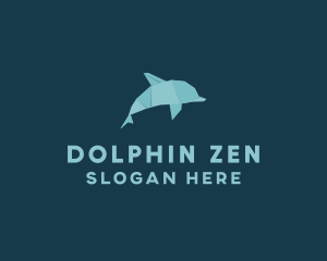 Aquatic Dolphin Origami logo