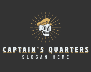 Naval Skull Captain logo design