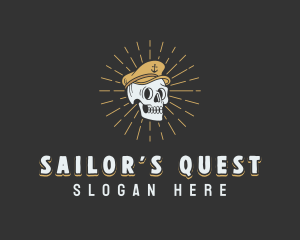 Naval Skull Captain logo design