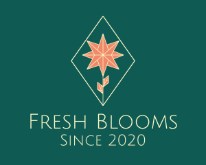 Stained Glass Flower logo design