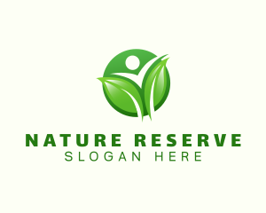 Human Leaf Nature logo design