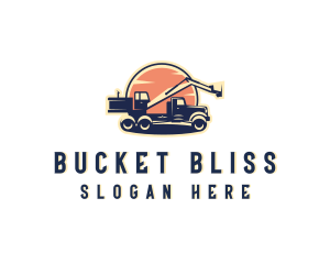 Bucket Truck Construction logo design