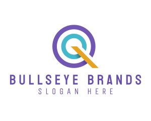 Bullseye Target Letter Q logo