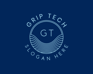 Tech Laboratory Waves logo design