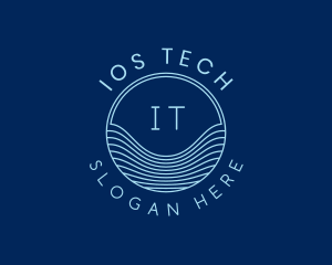 Tech Laboratory Waves logo design