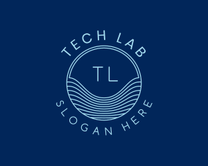 Tech Laboratory Waves logo design