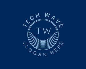 Tech Laboratory Waves logo design