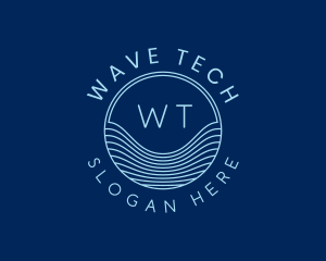 Tech Laboratory Waves logo design