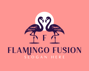 Flamingo Bird Animal logo