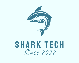 Ocean Shark Surfing  logo design