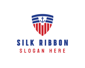 Stripe Anchor Shield logo design